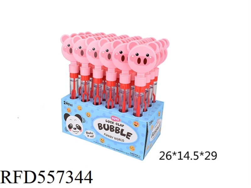29CM PIGLET PAT HAPPY BUBBLE STICK 24PCS