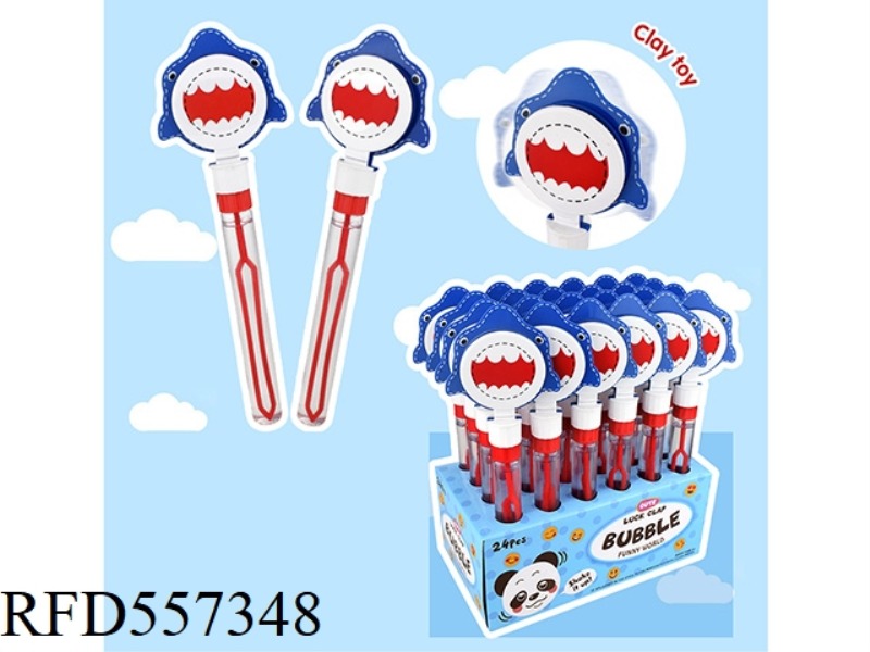 30CM SHARK PAT HAPPY BUBBLE WAND 24PCS