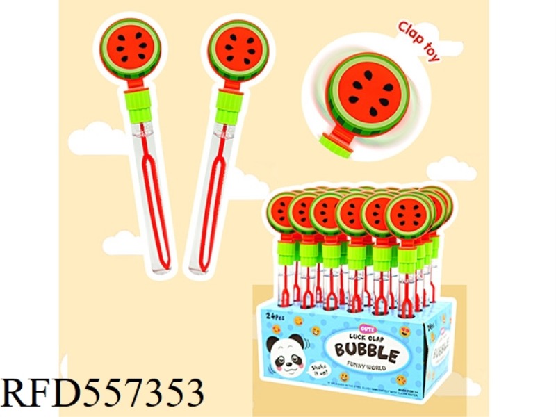 28CM WATERMELON PAT HAPPY BUBBLE STICK 24PCS
