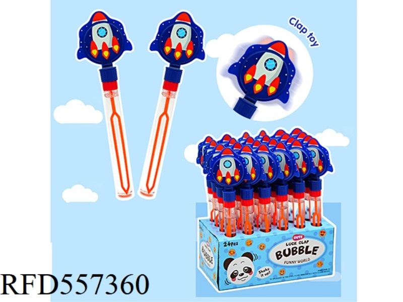 30CM ROCKET CLAP CLAP BUBBLE WAND 24PCS