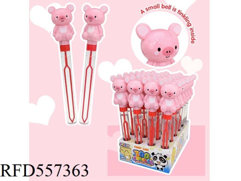 28.5CM POWDER PIG BUBBLE WAND 24PCS
