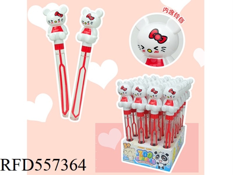 28.5CM BELL KITTY BUBBLE WAND 24PCS