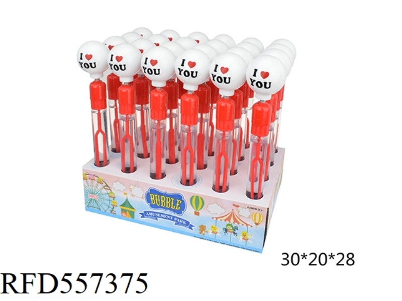 27.5CM LOVE BALL BUBBLE WAND 24PCS
