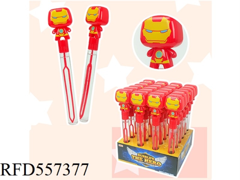 28CM IRON MAN BUBBLE WAND 24PCS