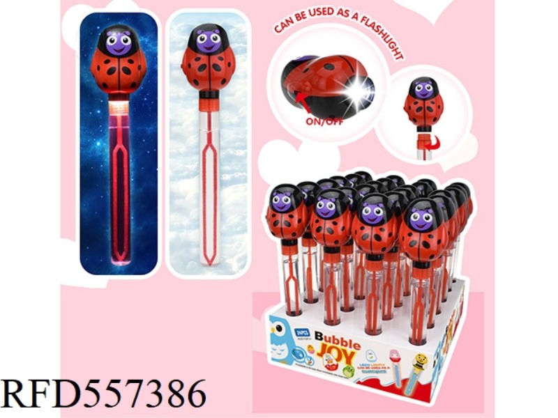 27.5CM LADYBUG BUBBLE WAND 24PCS