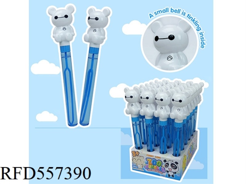 28.5CM BELL BELL WHITE BUBBLE WAND 24PCS
