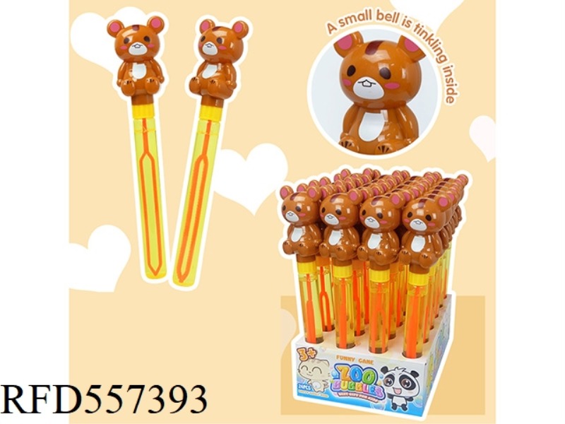 28.5CM BELL SQUIRREL BUBBLE WAND 24PCS