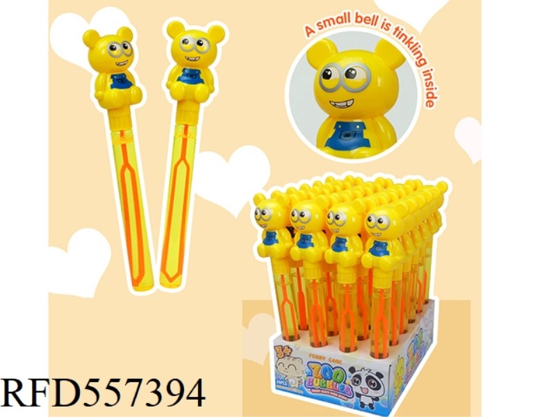 28.5CM BELL MINIONS BUBBLE WAND 24PCS