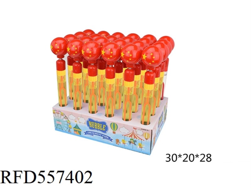 27.5CM PATRIOTIC BALL BUBBLE WAND 24PCS