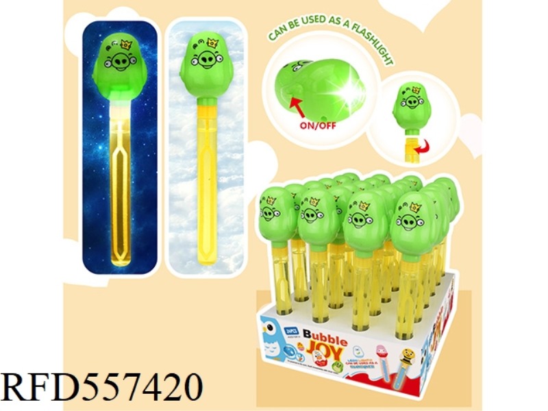 27.5CM ANGRY BIRD PIG BUBBLE WAND 24PCS