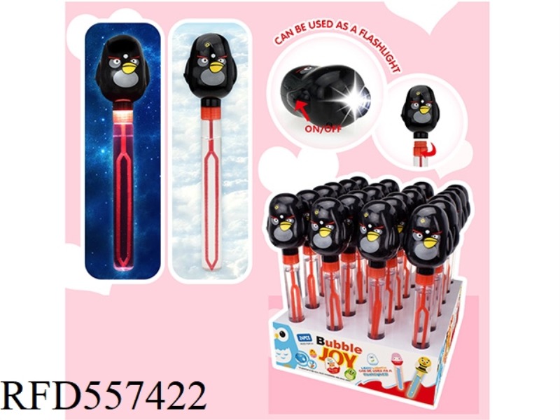 27.5CM ANGRY BIRD BOMB BUBBLE WAND 24PCS
