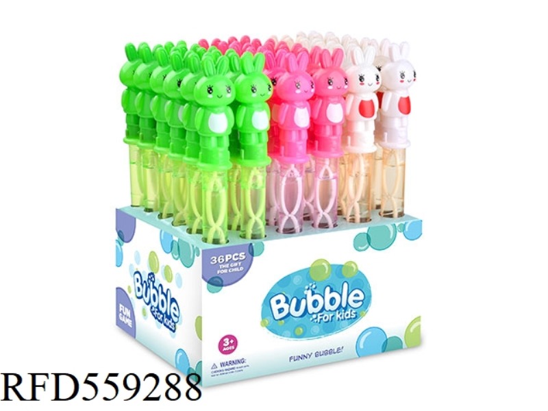 Small White rabbit bubble wand display box /36 pieces