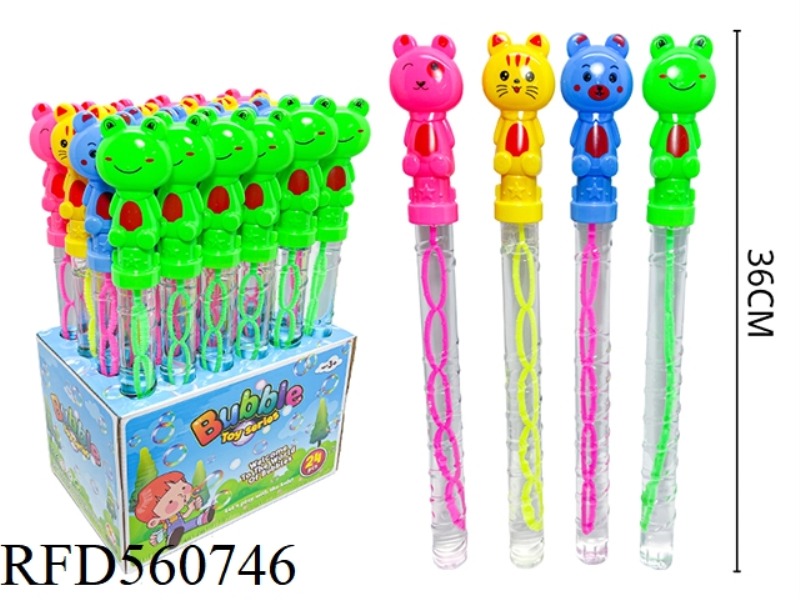 36CM FROG TIGER BUBBLE STICK