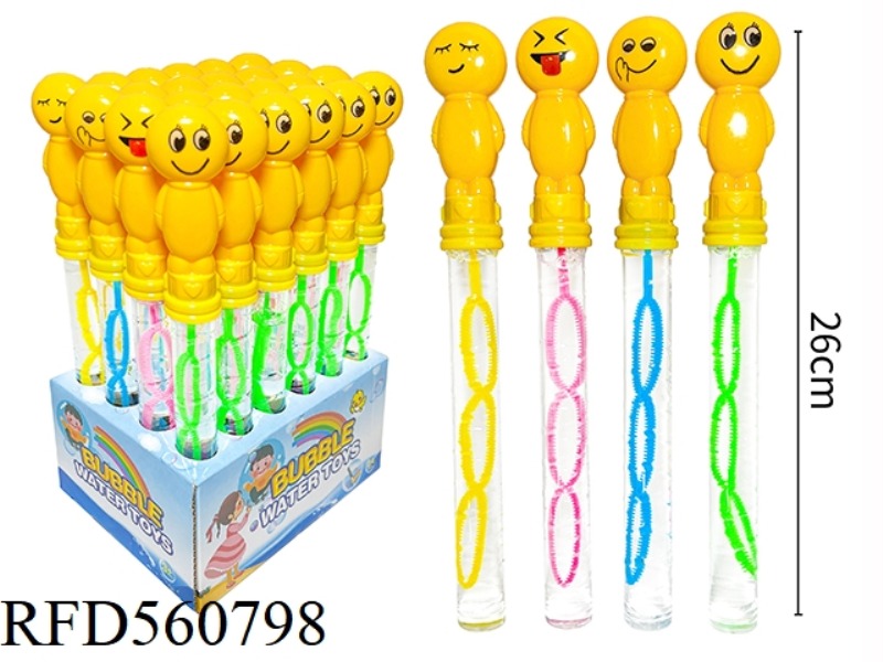 26CM SMILEY EXPRESSION BUBBLE STICK