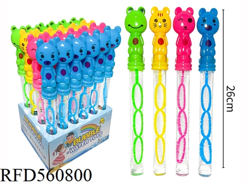 26CM ROUND FROG TIGER BUBBLE STICK