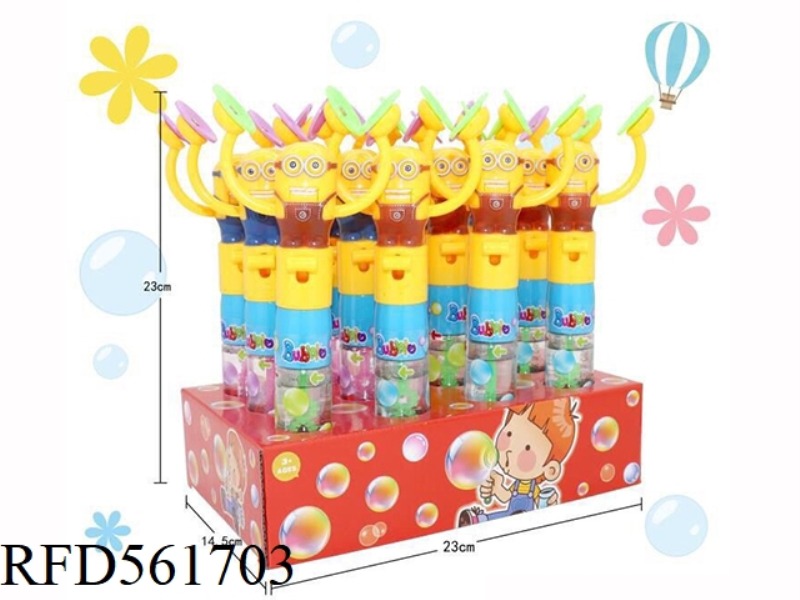 YELLOW HANDS CLAP BUBBLE WAND