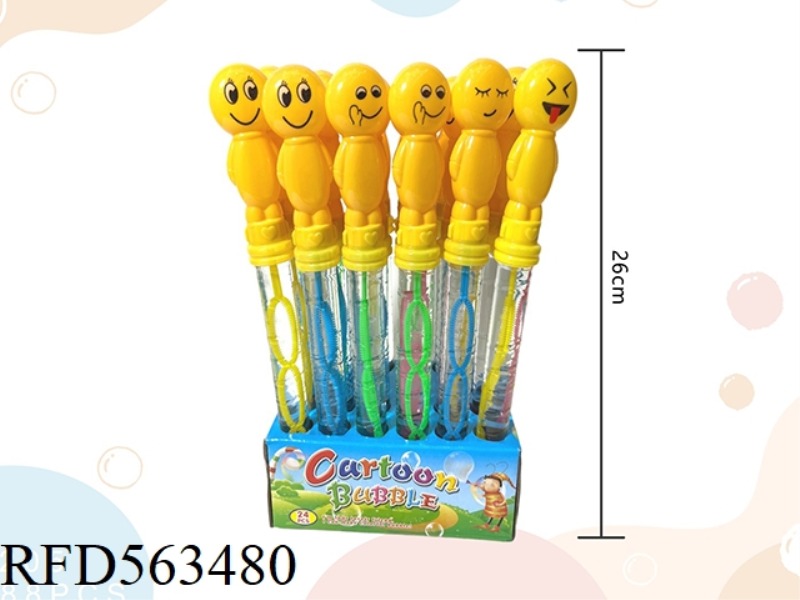 26CM EMOJI BUBBLE WAND (24PCS)