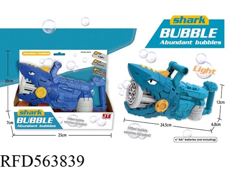 ELECTRO-MECHANICAL SHARK BUBBLE GUN