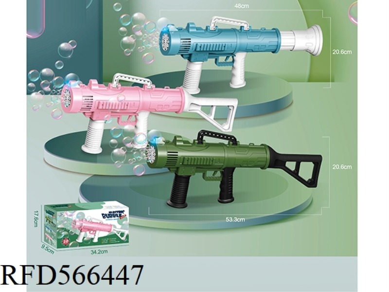 10 HOLE ROCKET LAUNCHER ELECTRIC BUBBLE GUN (TWO MIXED VERSIONS)