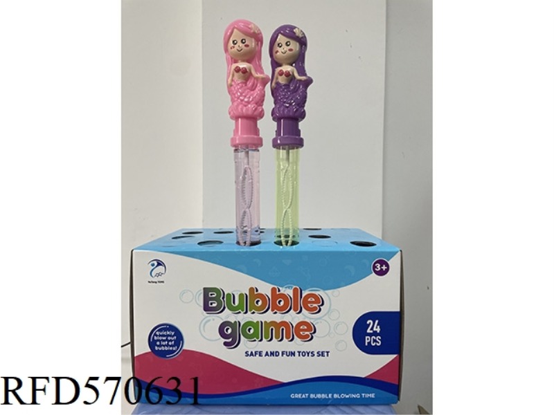 MERMAID BUBBLE WAND 24PCS