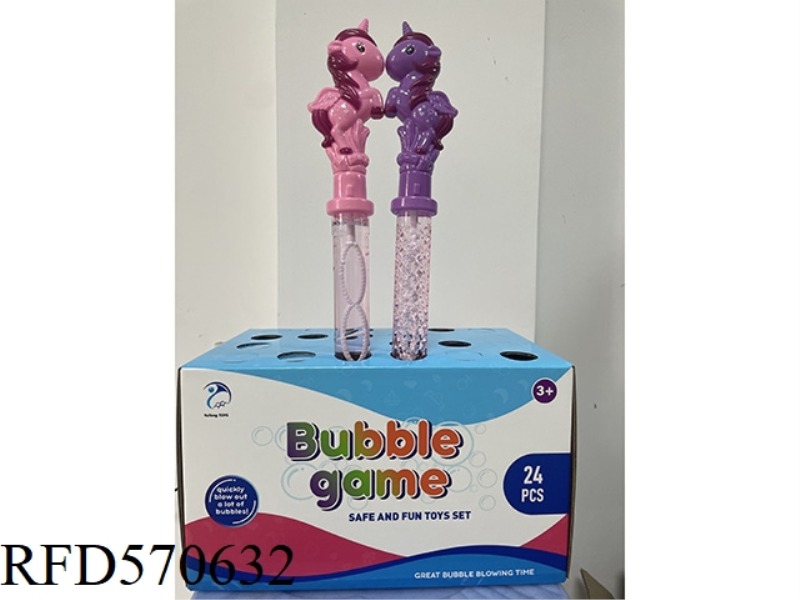 UNICORN BUBBLE WAND 24PCS