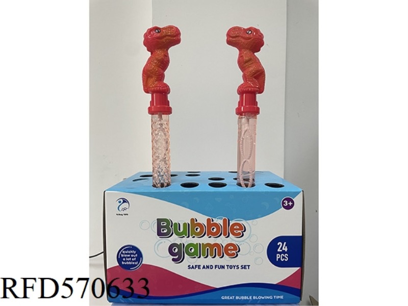 DINOSAUR BUBBLE WAND 24PCS