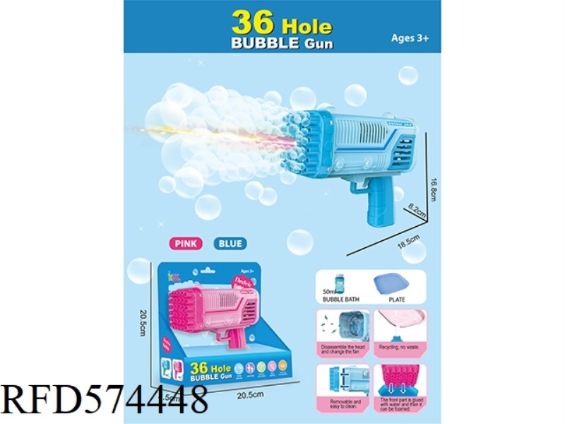Tootsie POPS 36 Hole Electric Bubble Gun, 1x80ML