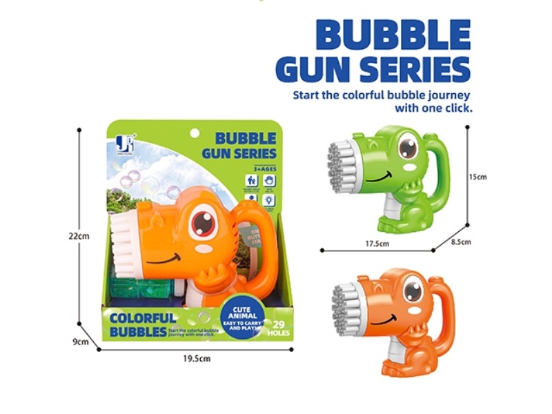 29-HOLE DINOSAUR BUBBLE GUN