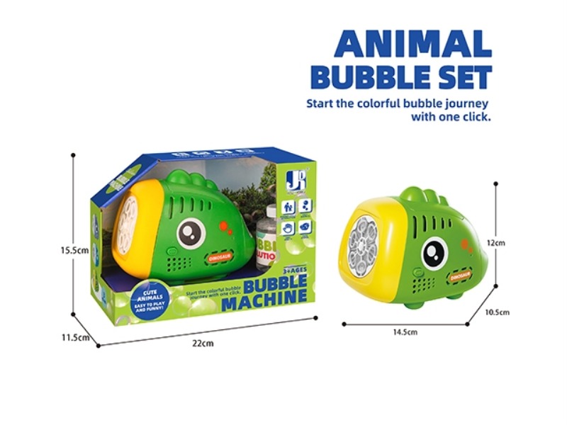 ELECTRIC SIX-HOLE DINOSAUR BUBBLE MACHINE