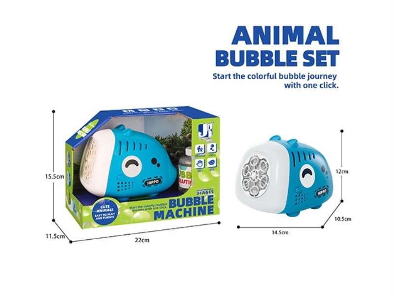 ELECTRIC SIX-HOLE HIPPO BUBBLE MACHINE
