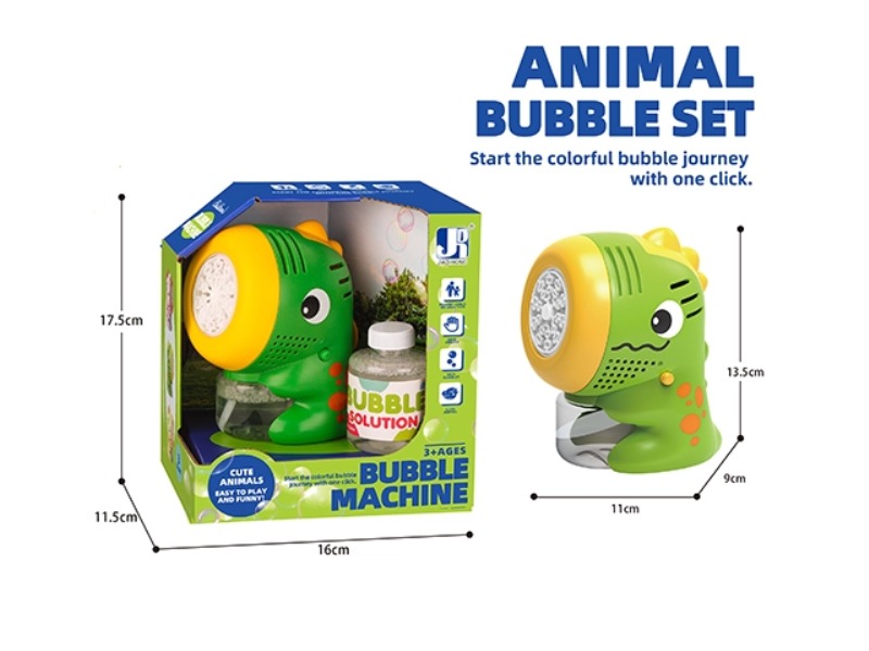 ELECTRIC SMALL 20-HOLE DINOSAUR BUBBLE MACHINE