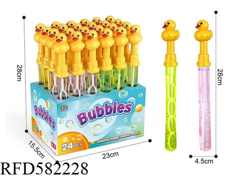 CARTOON DUCK BUBBLE STICK 24PCS