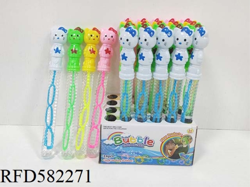 26CMKITTY CAT BUBBLE WAND 24PCS