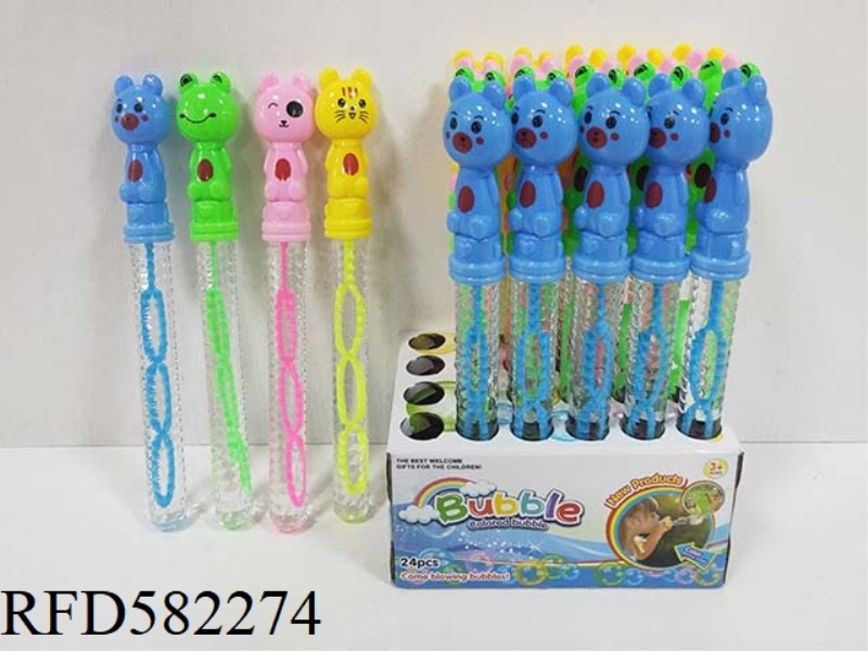 26CM FOUR CARTOON BEAR BUBBLE STICKS 24PCS