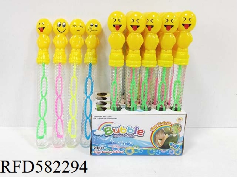 EMOJI BUBBLE WAND 24PCS