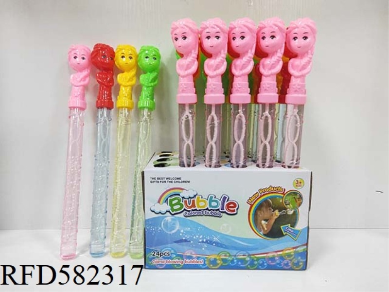 SNOW PRINCESS BUBBLE WAND 24PCS