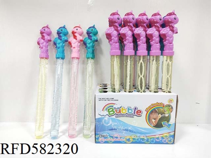 SPRAY PAINTED UNICORN BUBBLE WAND 24PCS