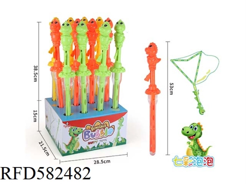 53CM DINOSAUR WESTERN SWORD (BUBBLE IN BUBBLE 220ML) 12PCS