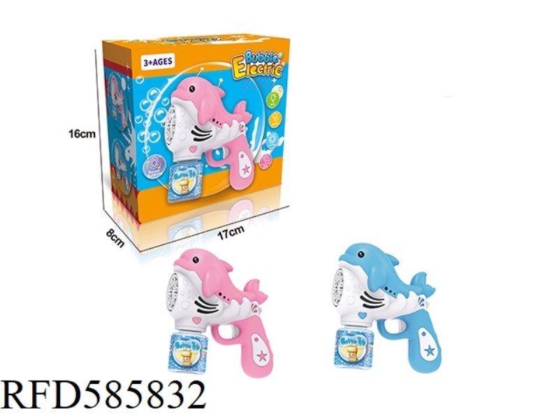 DOLPHIN BUBBLE MACHINE (WITH 1 BOTTLE OF 100ML BUBBLE WATER)