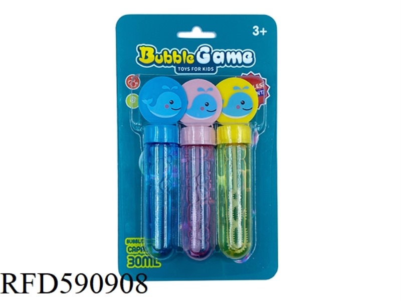 3PCS WHALE BUBBLE STICK 30ML