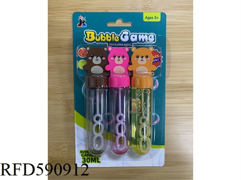 3PCS BEAR BUBBLE STICK 30ML