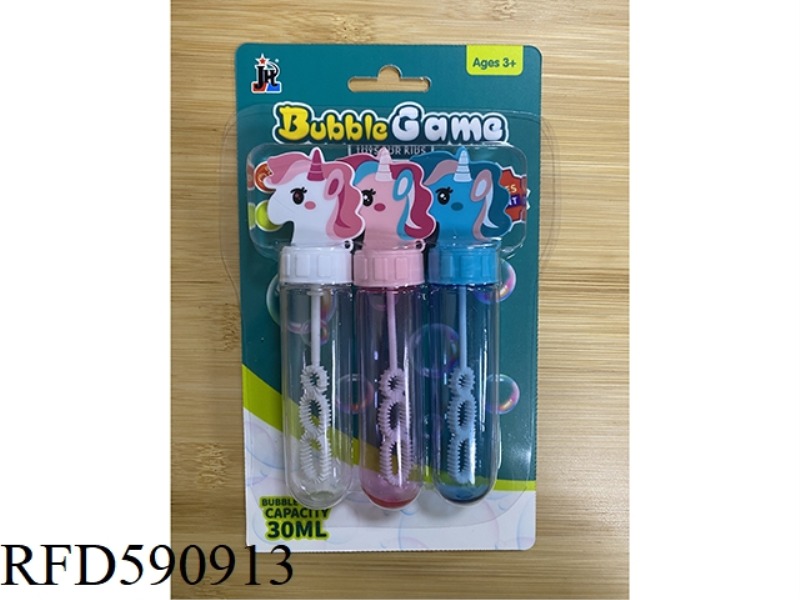 3PCS UNICORN BUBBLE STICK 30ML