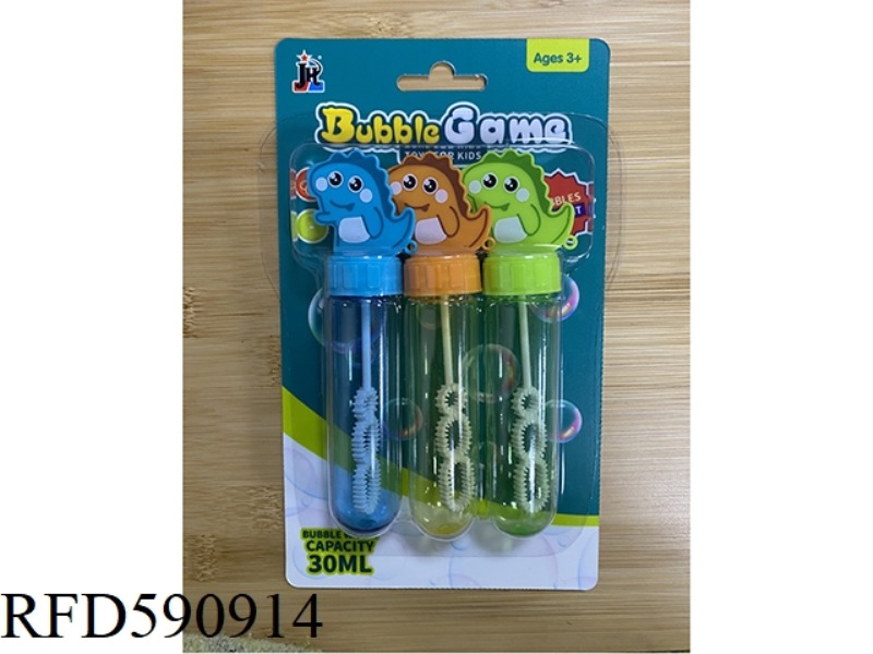 3PCS DINOSAUR BUBBLE STICK 30ML