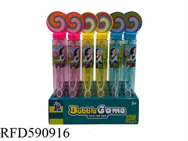 118ML LOLLIPOP BUBBLE STICK 24PCS