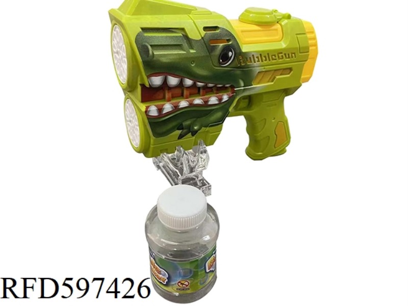 ELECTRIC TWIN HEAD BARRELS  20 HOLES  DINOSAUR BUBBLE GUN