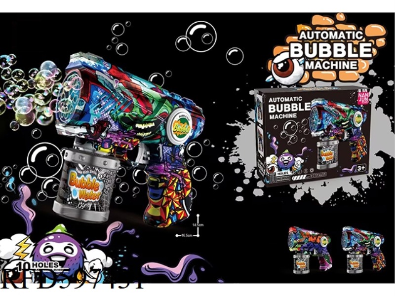 10-HOLE GRAFFITI SPACE BUBBLE GUN