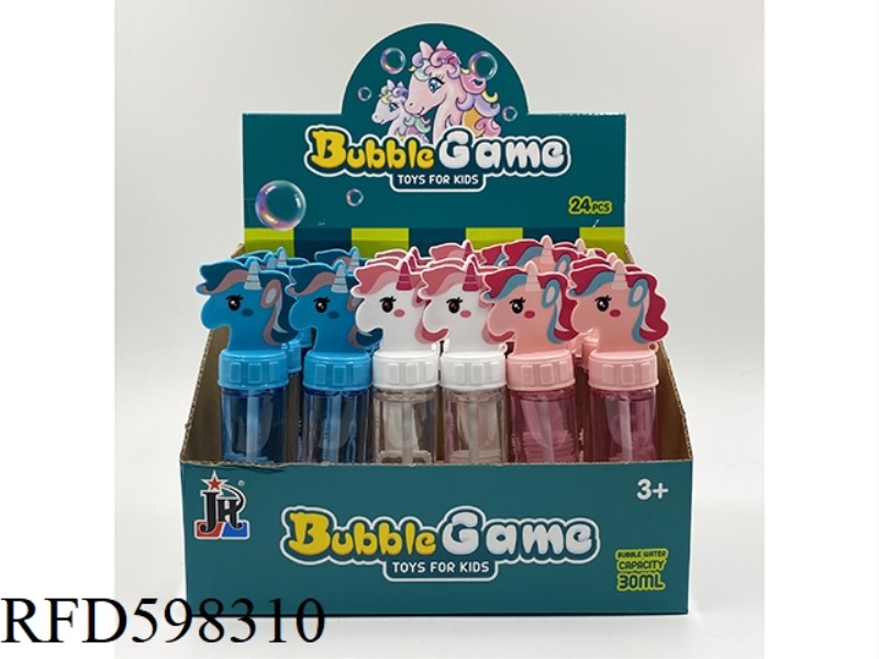 30ML UNICORN BUBBLE WAND 24PCS