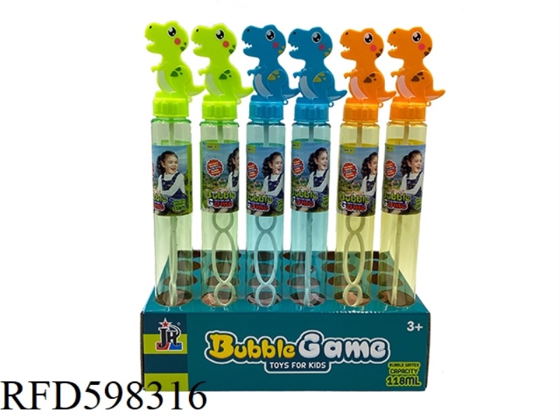 118ML DINOSAUR BUBBLE WAND 24PCS