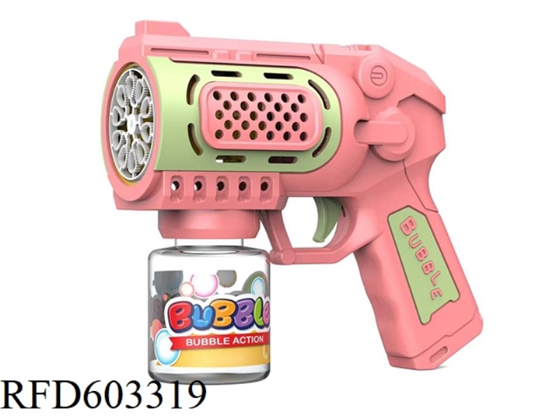 10-WELL ELECTRIC BUBBLE GUN WITH LIGHTS
