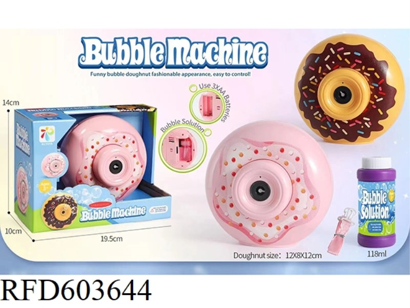 A DOUGHNUT BUBBLE MACHINE